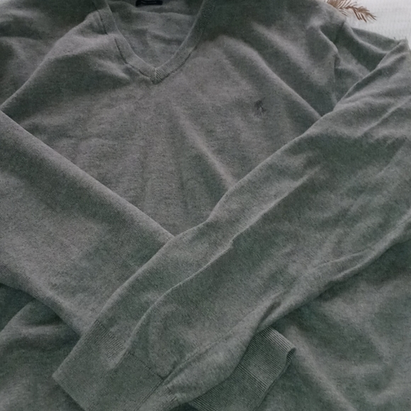 Mens Polo V Neck Sweater - Picture 2 of 6